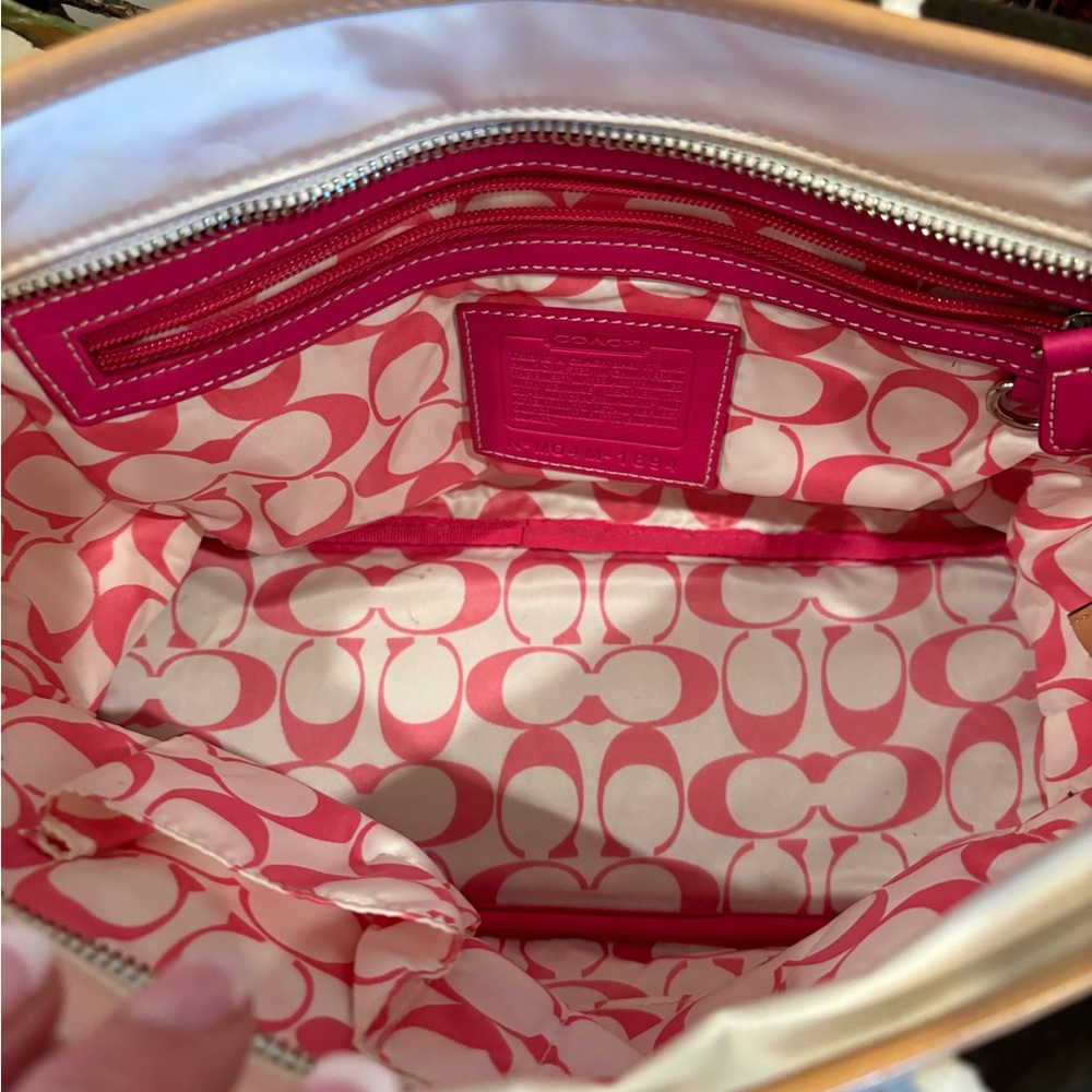 Coach Hampton Sateen Zip Top in Pink - Picture 6 of 7